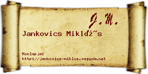 Jankovics Miklós névjegykártya